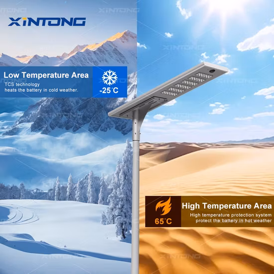 IP67 80W Impermeabile Outdoor Risparmio energetico ODM Tutto in uno Lampione stradale a LED integrato a energia solare con batteria